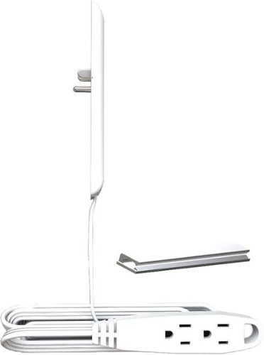 Sleek Socket 9' 2-Outlet Extension Power Cord with Wall Outlet Cover - White WORLDWIDE DELIVERY