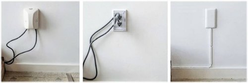 Sleek Socket 9' 2-Outlet Extension Power Cord with Wall Outlet Cover - White SHOP ONLINE