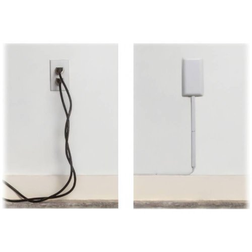 Sleek Socket 9' 2-Outlet Extension Power Cord with Wall Outlet Cover - White BUY ONLINE