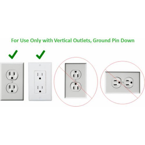 Sleek Socket 9' 2-Outlet Extension Power Cord with Wall Outlet Cover - White BUY IN MIDDLE EAST