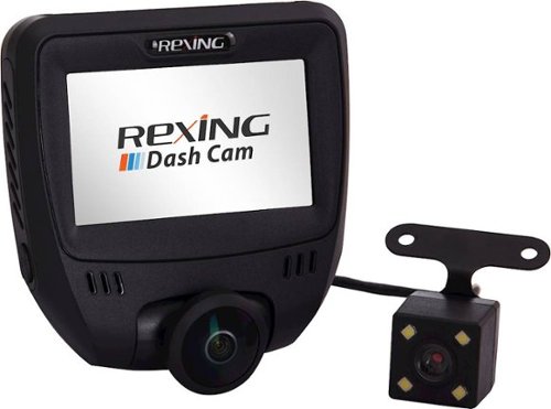 Rexing - V360 Front and Rear 360° Dash Cam - Black