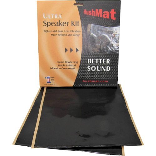 HushMat Speaker Sound-Damping Kit, 1.4 Sq. Ft. - Stealth Black Foil GLOBAL SHIPPING
