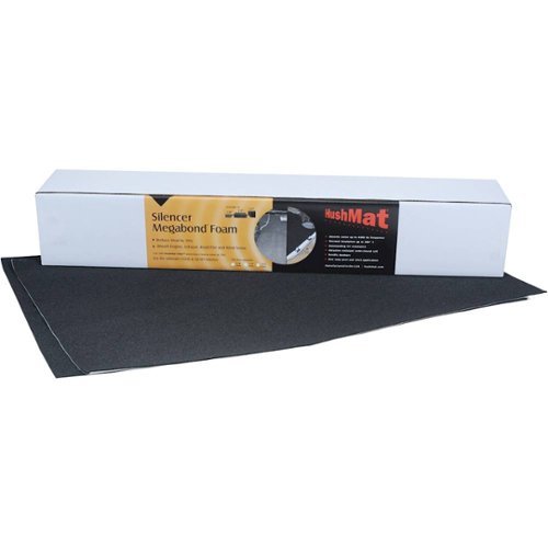 HushMat Silencer Megabond 2 Sheets 23x36x0.125 Self-Adhesive Soft Foam Anti Rattle 11.5 Sq Feet - Black WORLDWIDE DELIVERY