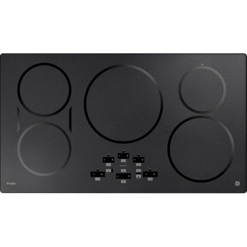 GE Profile - 36" Built-In Electric Induction Cooktop - Black stainless steel