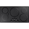 GE Profile - 36" Built-In Electric Induction Cooktop - Black Stainless Steel-Front_Standard