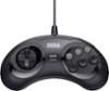Retro-Bit - SEGA Genesis 6-Button Arcade Pad for PC, Mac, SEGA Genesis Mini, PlayStation 3 and Nintendo Switch - Black-Front_Standard