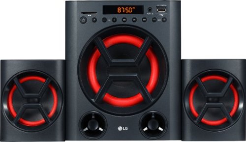  LG - XBOOM 40W Speaker System and Subwoofer Combo Set - Red/Black