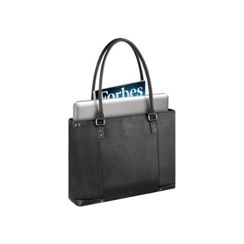 Solo New York Jay Leather Tote for 15.6 Laptop - Black GLOBAL SHIPPING
