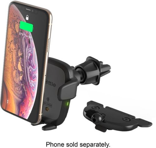 iOttie AutoSense Wireless Charging 2-in-1 Universal Air Vent and CD Mount for Mobile Phones - Black WORLDWIDE DELIVERY