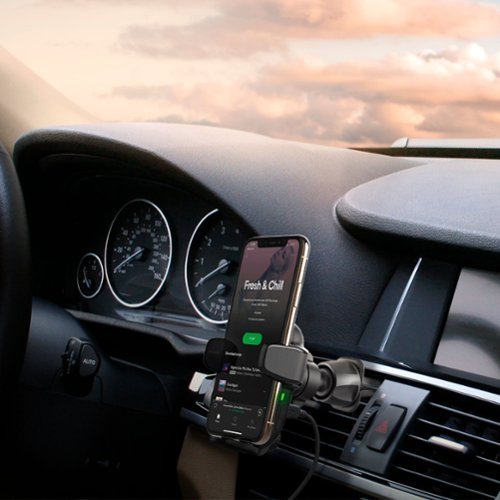 iOttie AutoSense Wireless Charging 2-in-1 Universal Air Vent and CD Mount for Mobile Phones - Black BUY ONLINE