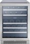 Zephyr - Presrv 24 in. 45-Bottle Dual Zone Under Counter Wine Cooler - Stainless Steel/Glass-Front_Standard