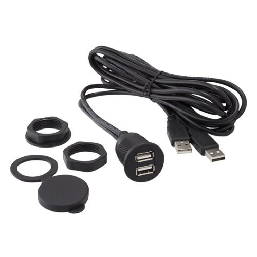 Image of AXXESS - 3' USB Type A-to-USB Type A Charge-and-Sync Cable - Black