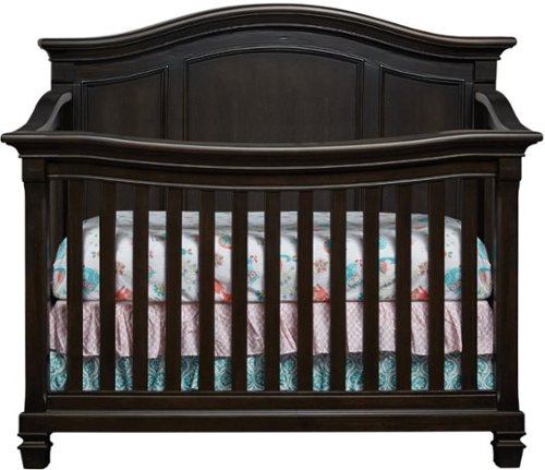 Baby Cache - Glendale 4-in-1 Convertible Crib - Charcoal Brown-Front_Standard 