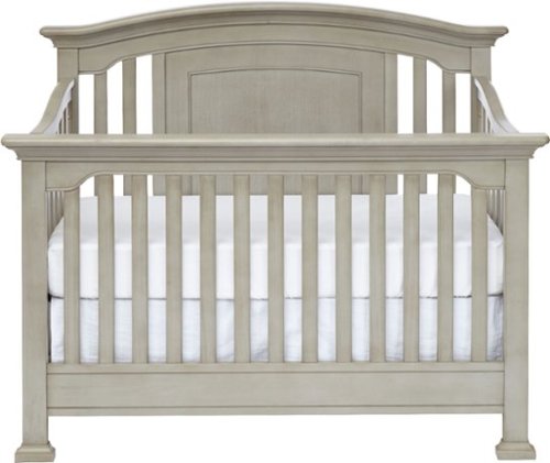Kingsley - Brunswick 4-in-1 Convertible Crib - Ash Gray-Front_Standard 