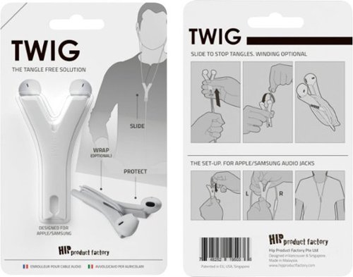 Hip Product Factory TWIG Headphone Cord Wrap - White BUY ONLINE