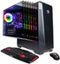 CyberPowerPC - Gaming Desktop - AMD Ryzen 3 2300X - 8GB Memory - AMD Radeon RX 570 - 1TB HDD + 240GB SSD - Black-Front_Standard