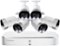 Lorex - 8-Channel, 6-Camera Indoor/Outdoor Wired 4K UHD 3TB NVR Surveillance System - Black/White-Front_Standard