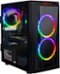 CLX - SET Gaming Desktop - AMD Ryzen 3 2300X - 8GB Memory - AMD Radeon RX 560 - 480GB Solid State Drive - Black/RGB-Front_Standard