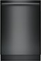 Bosch - 100 Series 24" Tall Tub Built-In Dishwasher with Stainless-Steel Tub - Black-Front_Standard