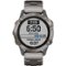 Garmin - fēnix 6 Sapphire Smartwatch 47mm Fiber-Reinforced Polymer - Titanium With Vented Titanium Bracelet-Front_Standard