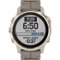 Garmin - fēnix 6S Sapphire Smartwatch 42mm Fiber-Reinforced Polymer - Light Gold-tone with Shale Gray Leather Band - (2019)-Front_Standard