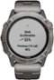 Garmin - fēnix 6X Pro Solar Smartwatch 51mm Fiber-Reinforced Polymer - Titanium With Vented Titanium Bracelet-Front_Standard