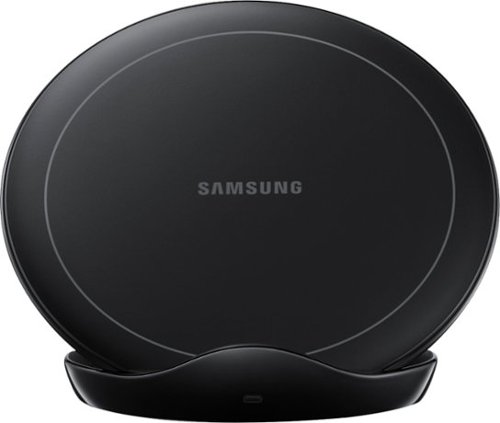 Samsung - 9W Qi-Certified Fast Charge Wireless Charging Stand for iPhone/Android - Black