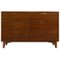 Walker Edison - Retro Solid Wood 6-Drawer Dresser - Walnut-Front_Standard
