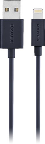  Dynex™ - 3' USB Type A-to-Lightning Charge-and-Sync Cable - Midnight Blue