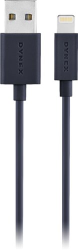 Dynex™ - 3' USB Type A-to-Lightning Charge-and-Sync Cable - Midnight Blue-Front_Standard 