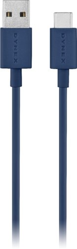 Dynex™ - 3' USB Type A-to-USB Type C Charge-and-Sync Cable - Midnight Blue-Front_Standard 