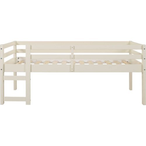 Walker Edison - Traditional Twin-Size Low Loft Bed Frame - White