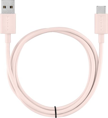 Dynex™ 3' USB Type A-to-USB Type C Charge-and-Sync Cable - Pink Sand GLOBAL SHIPPING