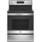 GE - 5.3 Cu. Ft. Freestanding Electric Convection Range with Self-Cleaning and No-Preheat Air Fry - Stainless Steel-Front_Standard