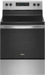 Whirlpool - 5.3 Cu. Ft. Freestanding Electric Range with Steam-Cleaning and Frozen Bake™ - Stainless steel - Front_Standard