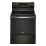 Whirlpool - 5.3 Cu. Ft. Freestanding Electric Range with Self-Cleaning and Frozen Bake™ - Black stainless steel - Front_Standard
