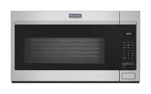 Front. Maytag - 1.7 Cu. Ft. Over-the-Range Microwave - Stainless Steel.