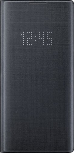 LED Wallet Cover Case for Samsung Galaxy Note10+ and Note10+ 5G - Black-Front_Standard 
