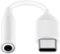 Samsung - USB Type C-to-3.5mm Headphone Jack Adapter - White-Front_Standard 