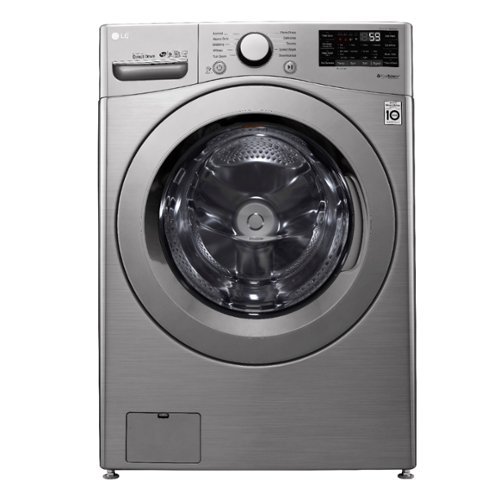 LG - 4.5 Cu. Ft. 10-Cycle High-Efficiency Front-Loading Washer with 6Motion Technology - Graphite steel