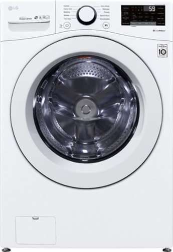 LG - 4.5 Cu. Ft. 10-Cycle High-Efficiency Front Load Washer with 6Motion Technology - White-Front_Standard 