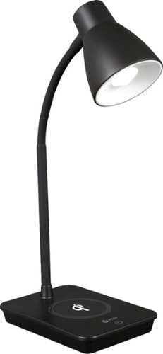 

OttLite - Infuse Adjustable LED Desk Lamp with Qi Charging, Three Brightness Settings, & Clear Sun Technology