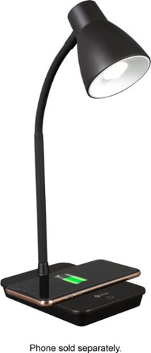 OttLite Infuse Adjustable LED Desk Lamp with Qi Charging, Three Brightness Settings, & Clear Sun Technology - Black WORLDWIDE DELIVERY