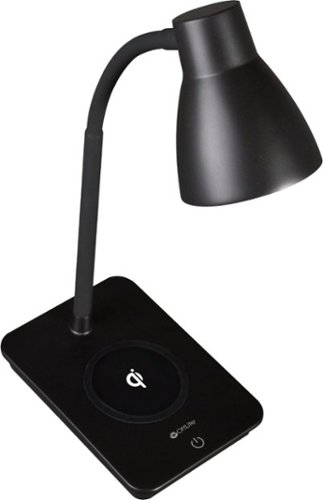 OttLite Infuse Adjustable LED Desk Lamp with Qi Charging, Three Brightness Settings, & Clear Sun Technology - Black GLOBAL SHIPPING