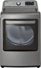 LG - 7.3 Cu. Ft. 8-Cycle Electric Dryer with Sensor Dry - Graphite Steel-Front_Standard