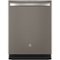 GE - Top Control Built-In Dishwasher with Stainless Steel Tub, 3rd Rack, 46dBA - Slate-Front_Standard