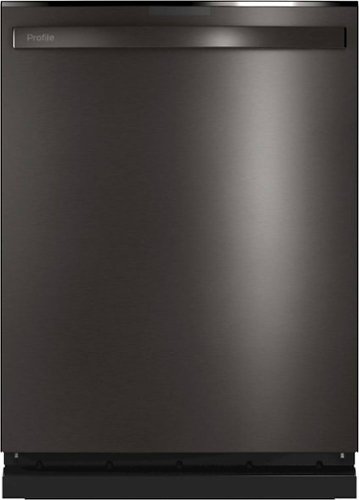 GE Profile - Top Control Built-In Dishwasher with Stainless Steel Tub, 42dBA - Black stainless steel