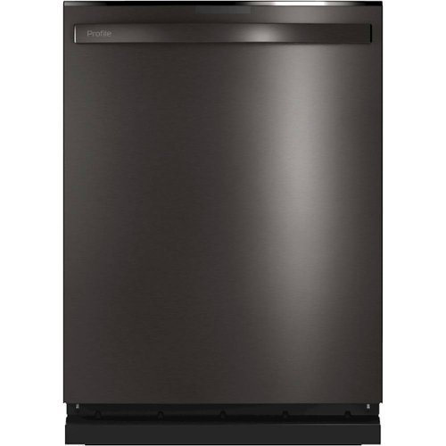 GE Profile - Top Control Built-In Dishwasher with Stainless Steel Tub, 3rd Rack, 45dBA - Black stainless steel