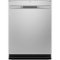 GE - 24" Top Control Built-In Tub Dishwasher with Dry Boost and 48 dBA - Stainless Steel-Front_Standard