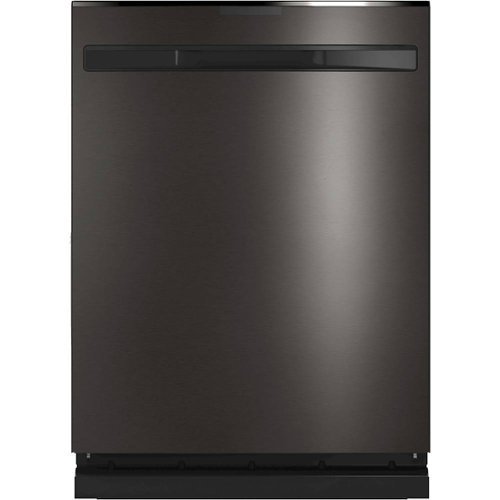 GE Profile - Top Control Built-In Dishwasher with Stainless Steel Tub, 3rd Rack, 45dBA - Black stainless steel